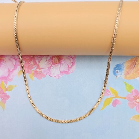 Classic Flat Chain Rose Gold Necklace for Elegant Everyday Wear, XPNL0074 - Picture 5 of 12